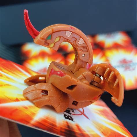 Rare Auth Bakugan Dragonoid Brown Gold Pyrus Reverse Attribute B