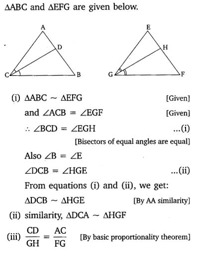 Cd And Gh Are Respectively The Bisectors Of ∠acb And ∠egf Cbse Class