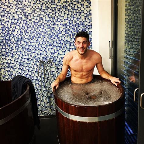 Croatian Soccer Player Andrej Kramaric Shirtless In An Ice Tank