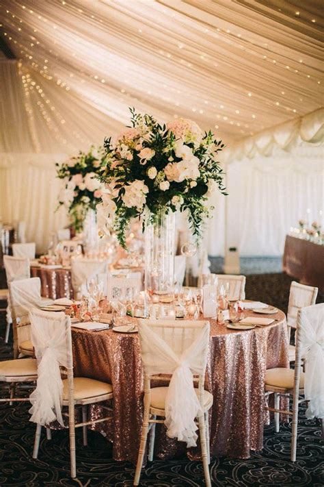 20 Unique Rose Gold Wedding Table Decoration To Inspire