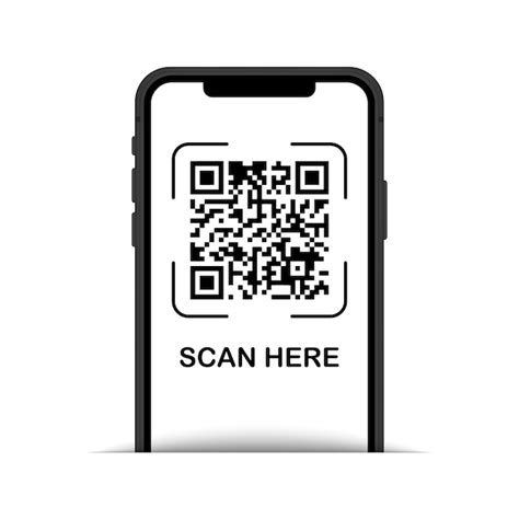 Qr Code Flache Schwarze Scan Qr Code Vektorillustration Premium Vektor