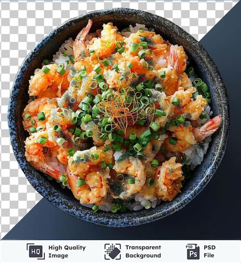 Fondo Transparente Con Hortalizas Aisladas Tempura Donburi Y Camarones