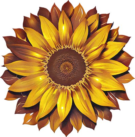 Free Png Gold And Brown Sunflower By Hggraphicdesigns On Deviantart