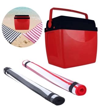 Mandiali E Shop Kit Para Praia Vermelho E Preto Duas Esteiras