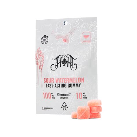 Sour Watermelon Hybrid Fast Acting Gummies 100mg THC Heavy