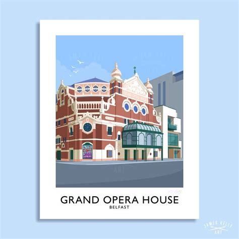 Grand Opera House Belfast Northern Ireland Travel Poster Art Print Ulster Irish Art