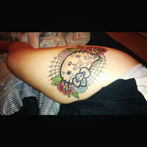 My Hello Kitty Sugar Skull Tattoo I Love It Sugar Skull Tattoos