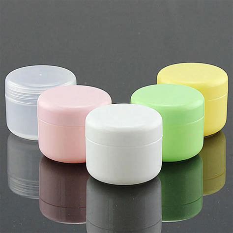 10pcs Refillable Bottles Plastic Empty Makeup Jar Pot Travel Face Cream