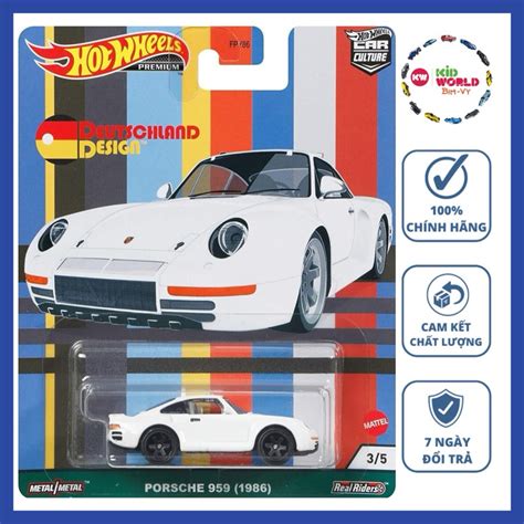 Xe mô hình Hot Wheels Premium Deutschland Design Series Porsche GRJ bánh cao su