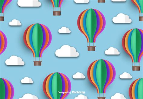 Hot Air Balloon Icon Beautiful Seamless Pattern Vector Art At Vecteezy