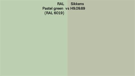 Ral Pastel Green Ral Vs Sikkens H Side By Side Comparison