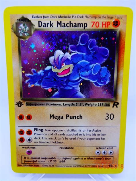 Dark Machamp holo 10 82 1st Edition Team Rocket Rare HoloFoil Pokémon