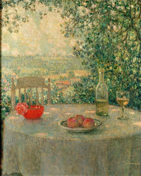 Henri Eugene Augustin Le Sidaner La table daprès midi Gerberoy