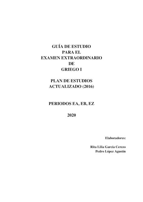 Pdf Gu A De Estudio Para El Examen Extraordinario De Al Finalizar