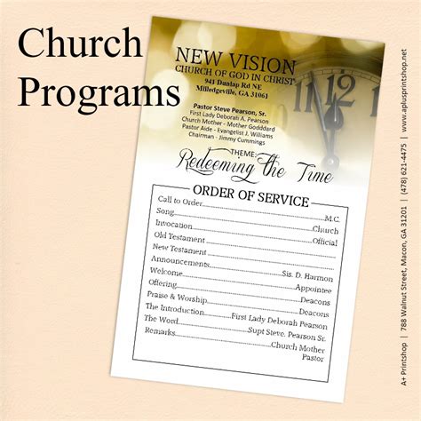 Church Programs – A Plus Print Shop