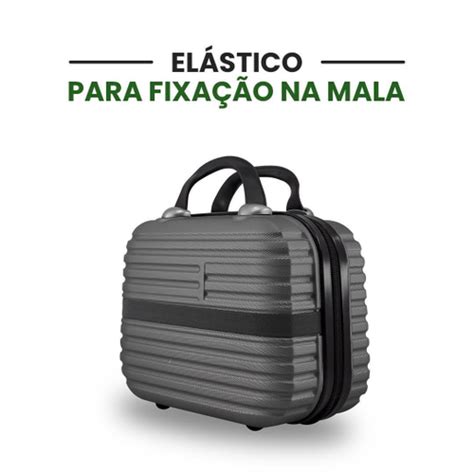 Frasqueira De Viagem Cinza Necessaire Maleta Abs R Gido No Shoptime