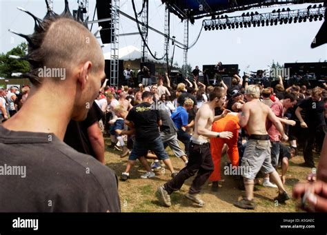 Mosh Pit At A Heavy Metal Concert Stock Photo Alamy