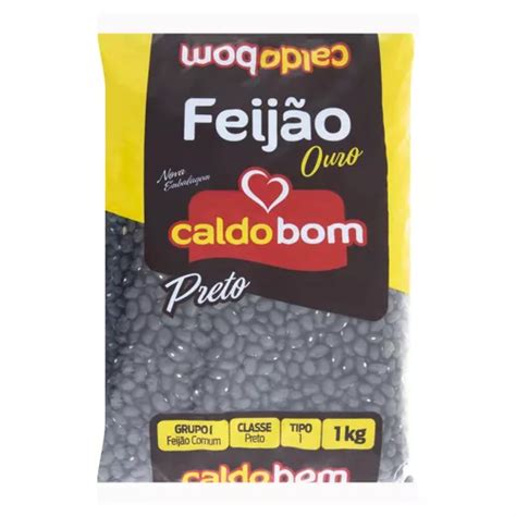 Feijão preto Caldo Bom Ouro em pacote sem glúten 1 kg MercadoLivre