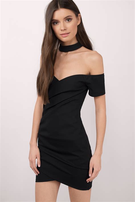 Daina Choker Bodycon Dress In Black 18 Tobi US