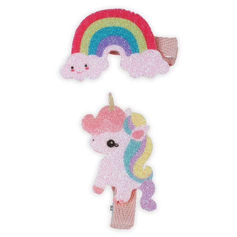 Baby Moo Princess Unicorn Hair Clips Set 10 Pcs Multicolour Clip