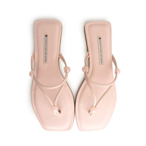 Rasteira Nude Baby Enfeite Glass 1380 249 2 Rosa