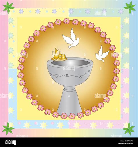 Illustration Symbolique Pour Le Baptême Photo Stock Alamy