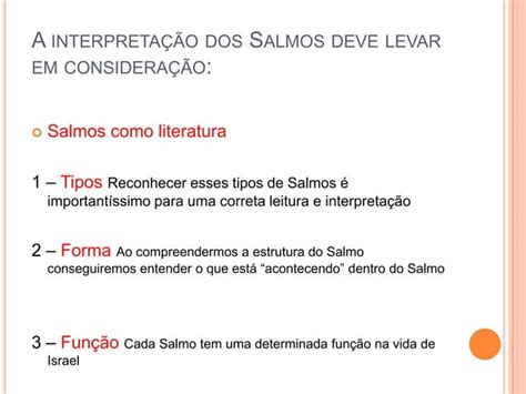 Livro De Salmos Ppt