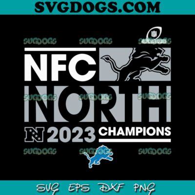 Nfc North Champions Detroit Lions Svg