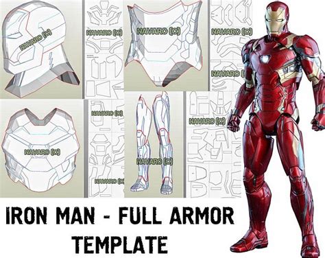 Iron Man Mk 85 Foam Template Iron Man Helmet Template Etsy Iron Man