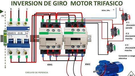 Aprende A Invertir El Giro De Un Motor Trifásico Con Pulsadores