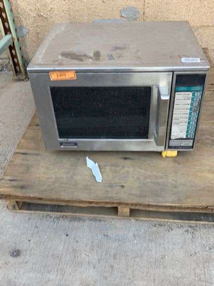 Sharp Commercial Stainless Steel Microwave - Sierra Auction Management Inc