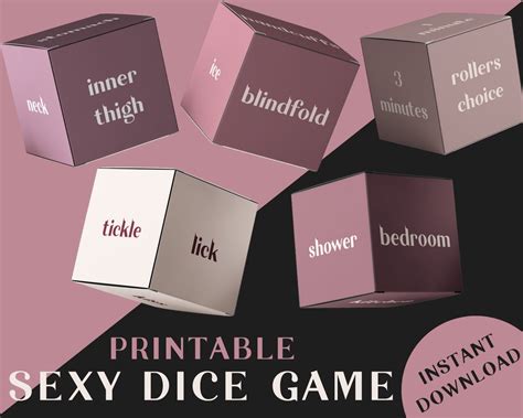 Printable Sex Dice Game Adult Games For Couples Fun Etsy Canada