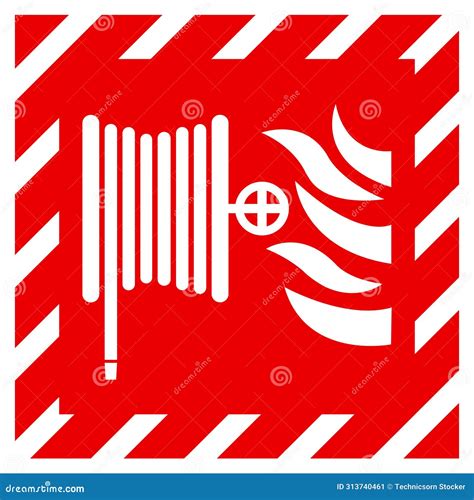 Fire Hose Reel Symbol Sign Vector Illustration Isolate On White Background Label Eps10 Stock