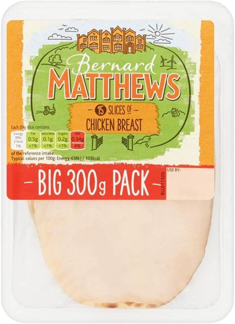 Bernard Matthews Chicken Breast Slices 300 G Uk Grocery