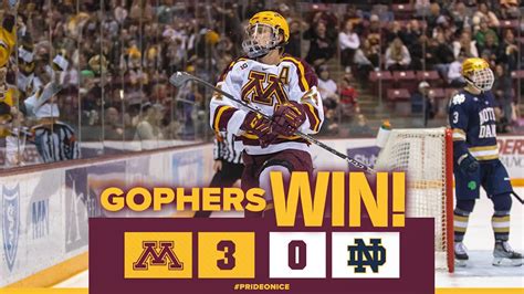 Highlights Gopher Men S Hockey Sweeps Notre Dame Youtube