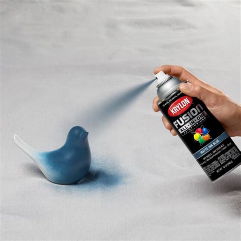 Krylon FUSION ALL-IN-ONE Matte Ink Blue Spray Paint and Primer In One ...