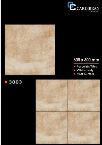 Matte 3003 Matt Porcelain Floor Tiles 2x2 Feet 600x600 Mm At Rs 250