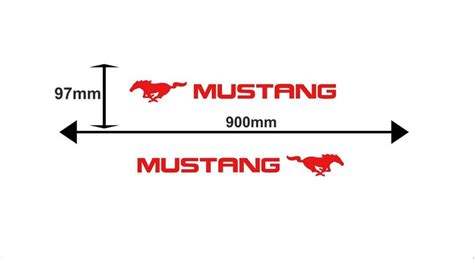 Ford Mustang 2pcs Stripes Vinyl Decals Stickers Logo High Etsy