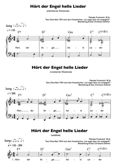 Hoert Der Engel Helle Lieder Noten Als PDF Christiane Dehmer