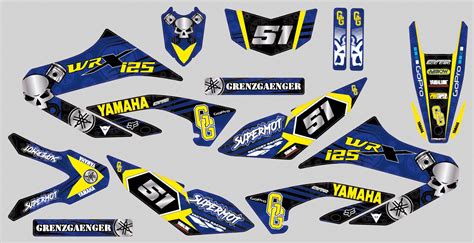 Kit Grafico Yamaha WR 125 Amarillo Kitdeco Moto Fr