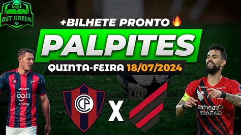 PALPITES DE FUTEBOL PARA HOJE 18 07 2024 QUINTA FEIRA BILHETE