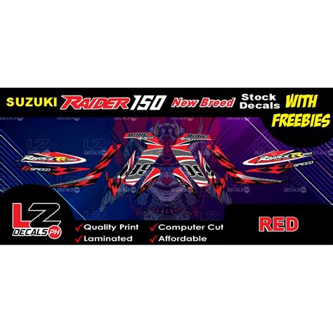 Suzuki Raider New Breed Stock Decals Stickers With Freebies