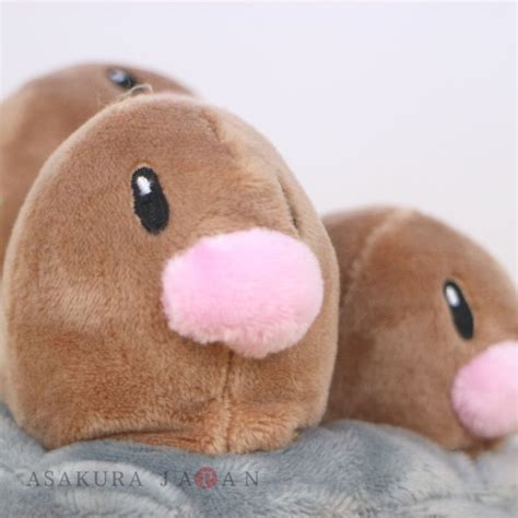 Pokemon Center Pokemon Fit Mini Plush Dugtrio Doll Toy