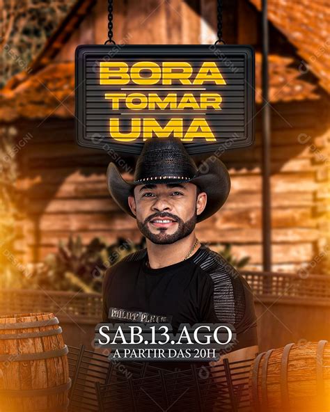 Flyer Shows Bora Tomar Uma Social Media Psd Editável [download] Designi