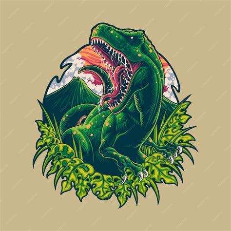 Premium Vector Angry T Rex Illustration