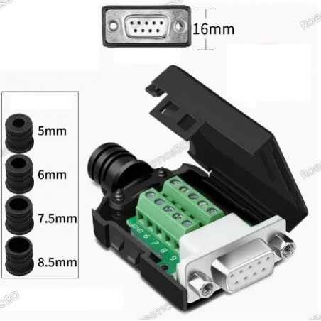 De Db Female Socket Connector To Terminal Block Breakout Robotics