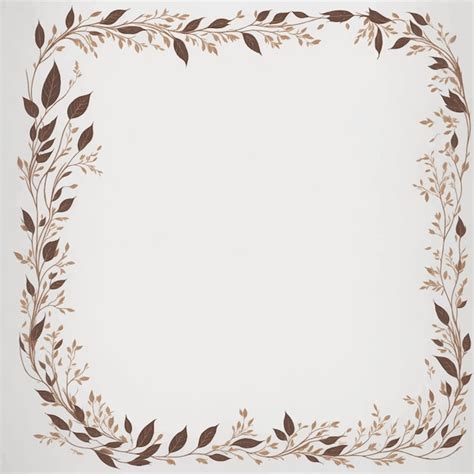 Premium Vector A Square Frame With Leaves