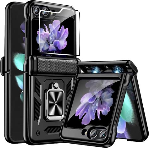 Fewdew For Samsung Galaxy Z Flip 5 Case With Back Screen Protector