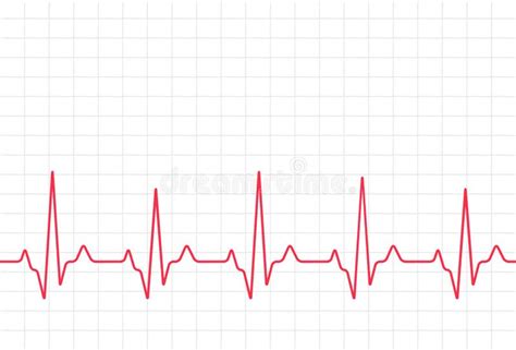 Heart Line Vector Cardiogram Health Medical Heartbeat Pulse Stock