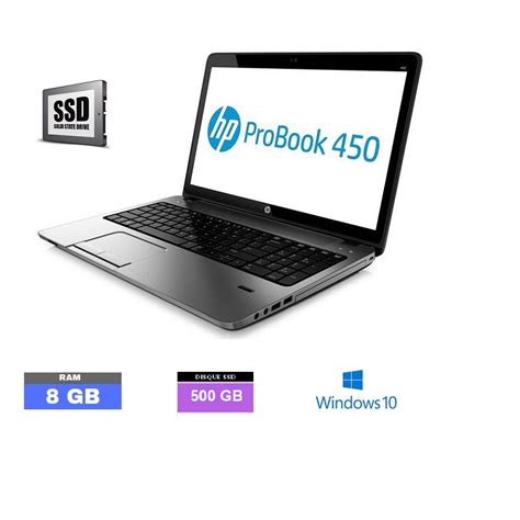 HP Probook 450 G1 Core I5 SSD 500 GO 8 Go RAM Windows 10 N